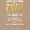 the bucklet list boek
