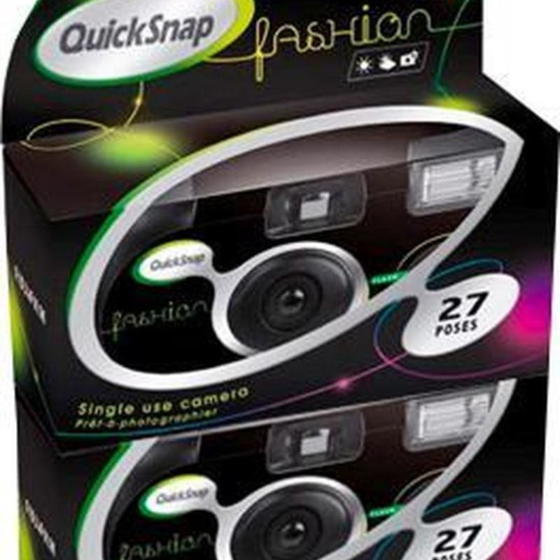 10X 1A FOTO PORST Wegwerpcamera Edition Spirit in groen, kleurrijk, met flitser, batterijen en film (10-pack, 27 opnamen per stuk