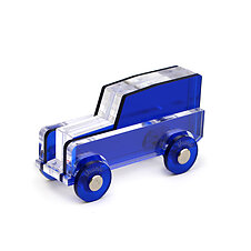 Lucite Car 6 Landrover Blue Transparant car